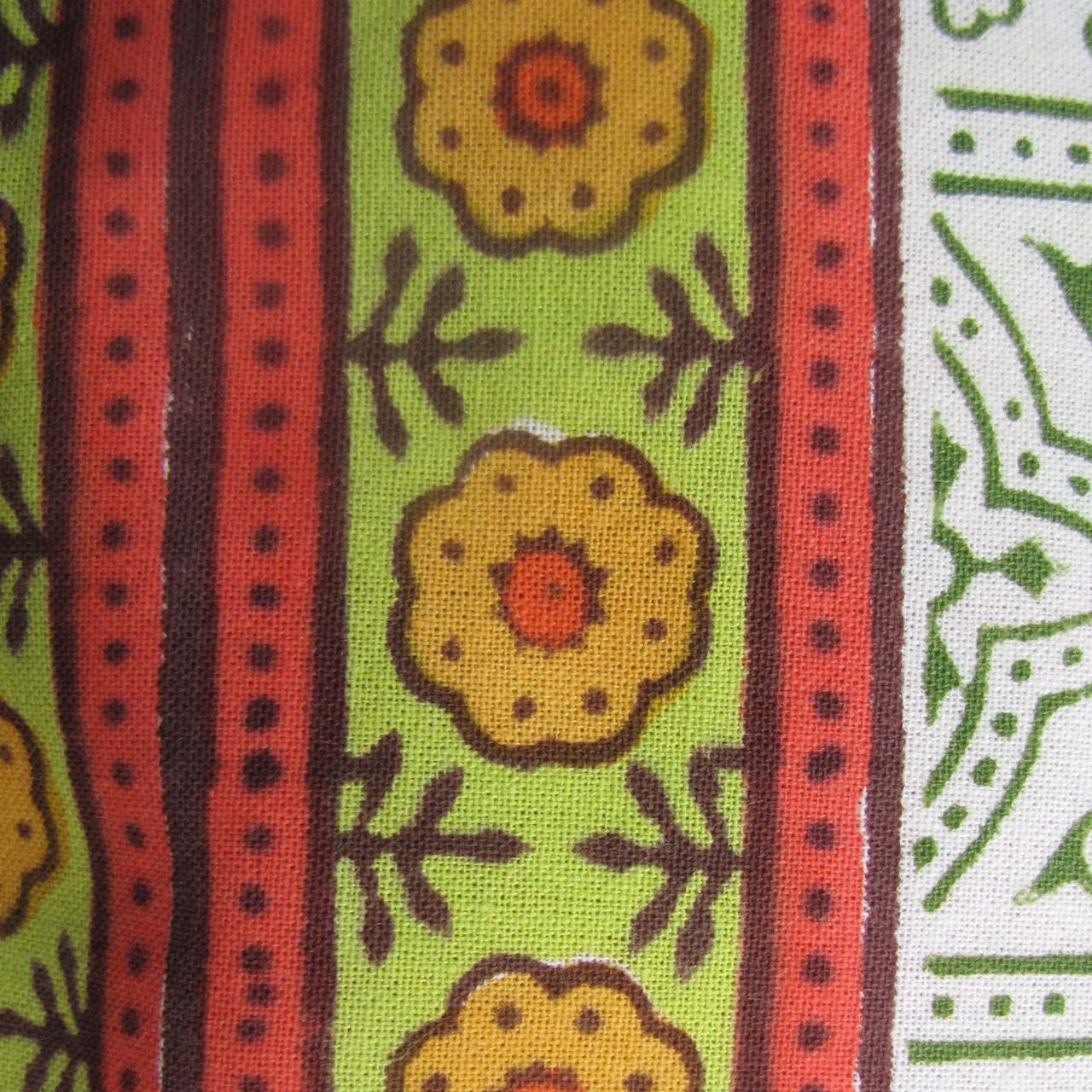 Kissenhülle Blockprint Green Ornamental 40x40