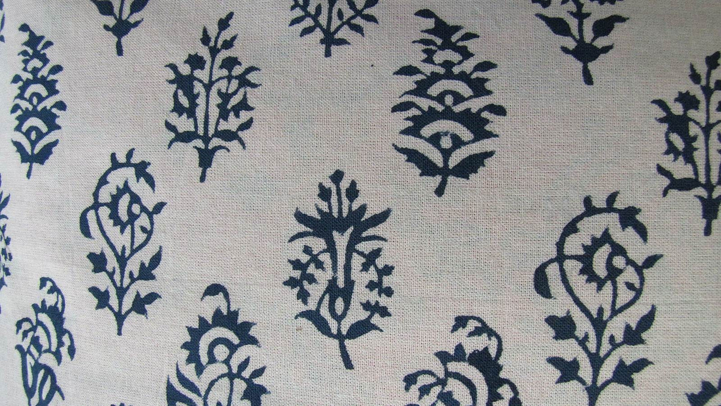 Kissenhülle Blockprint Blue Ornamental 40x40