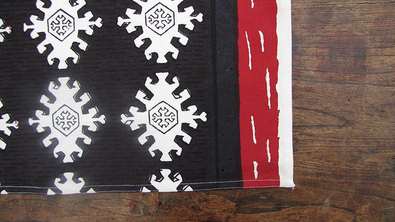 Platzsets (6 Stck.) Blockprint Black/Red Ethnic 35x45