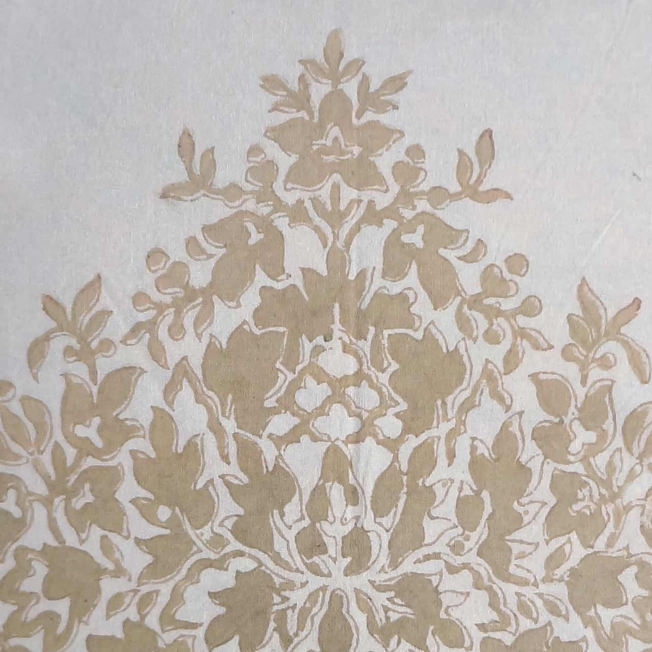 Kissenhülle Blockprint Beige Ornamental 60x60
