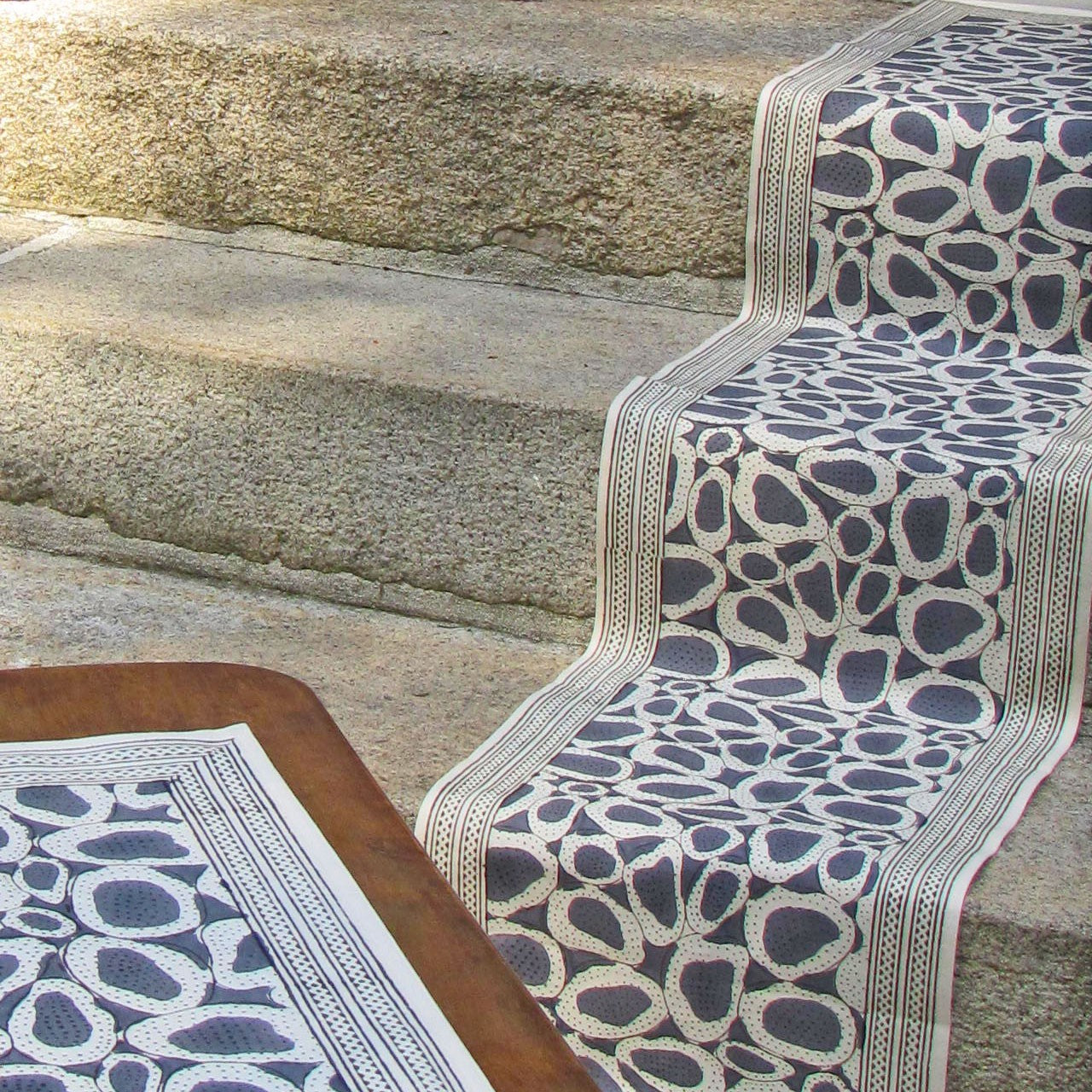 Tischläufer Blockprint Plasma 35x180