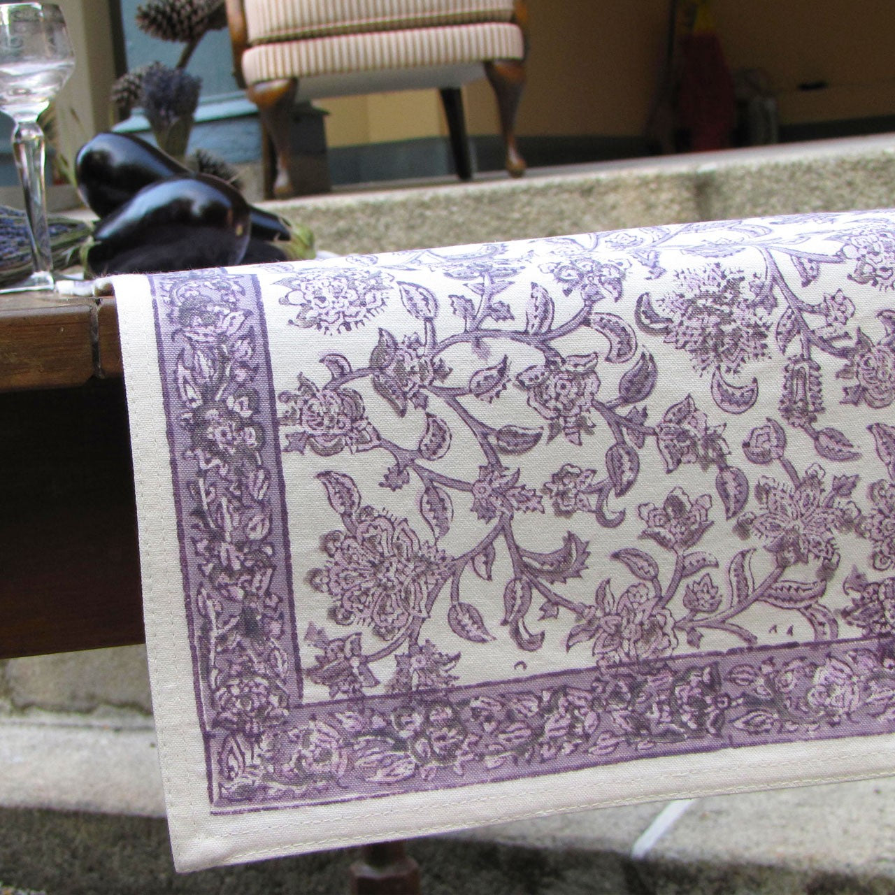 Tischläufer Blockprint Provence 35x180