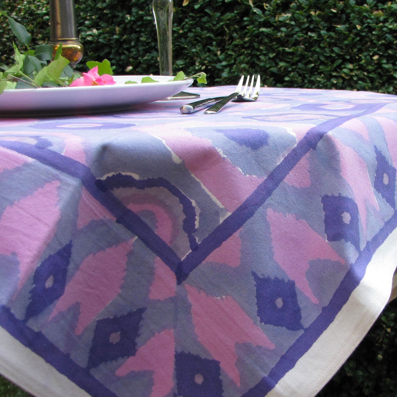 Tischdecke Blockprint Elegance 90x90