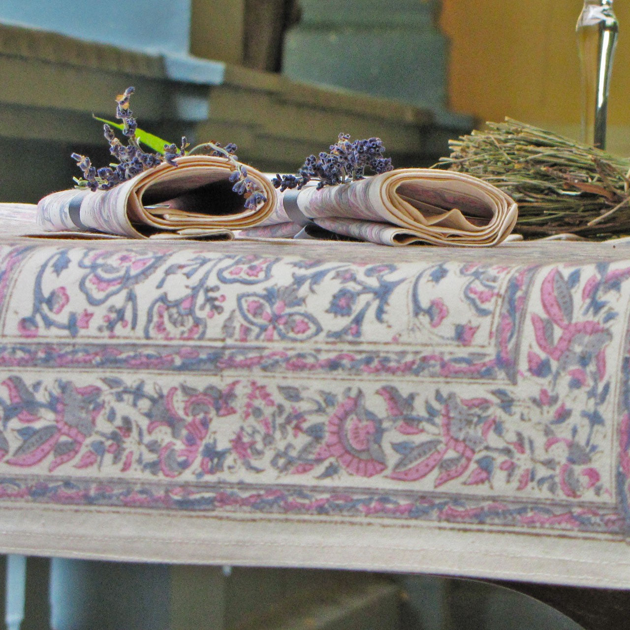 Tischläufer Blockprint Midsommer 35x180