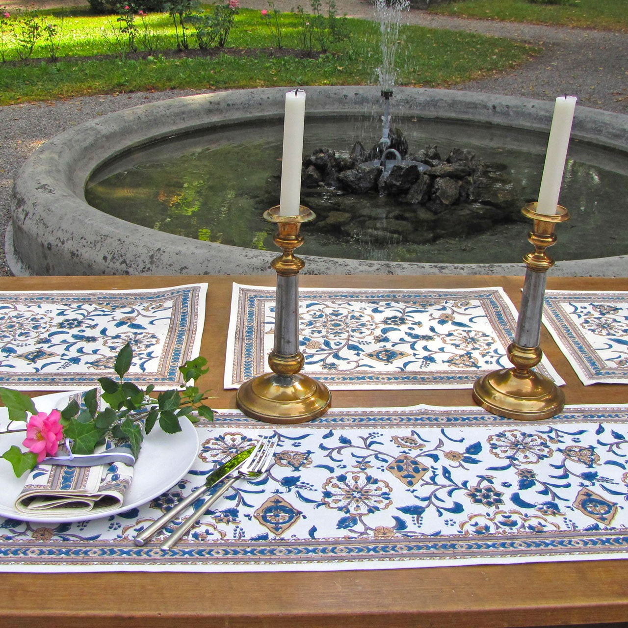 Tischläufer Blockprint Palace 35x180