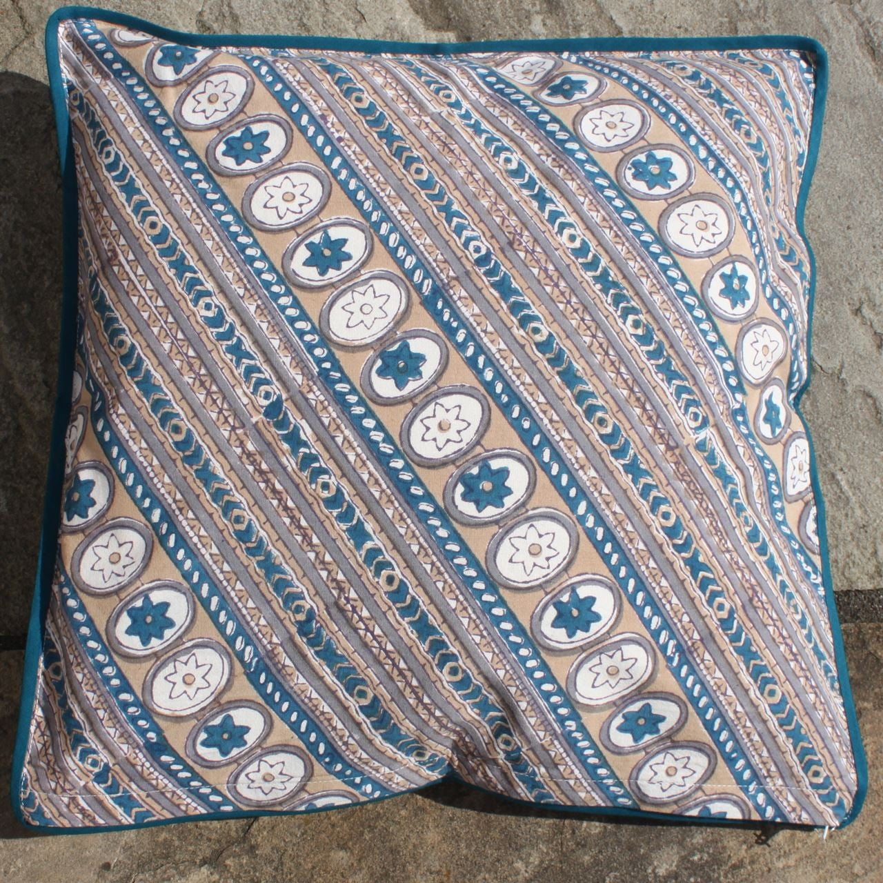 Kissenhülle Blockprint Palace 40x40