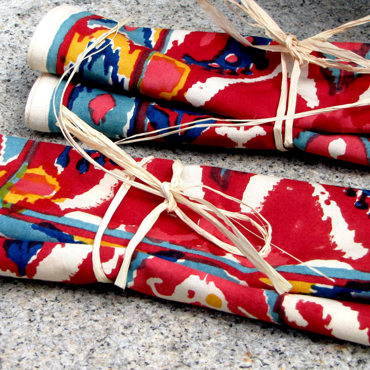 Servietten (6 Stck.) Blockprint Etnic Red 45x45