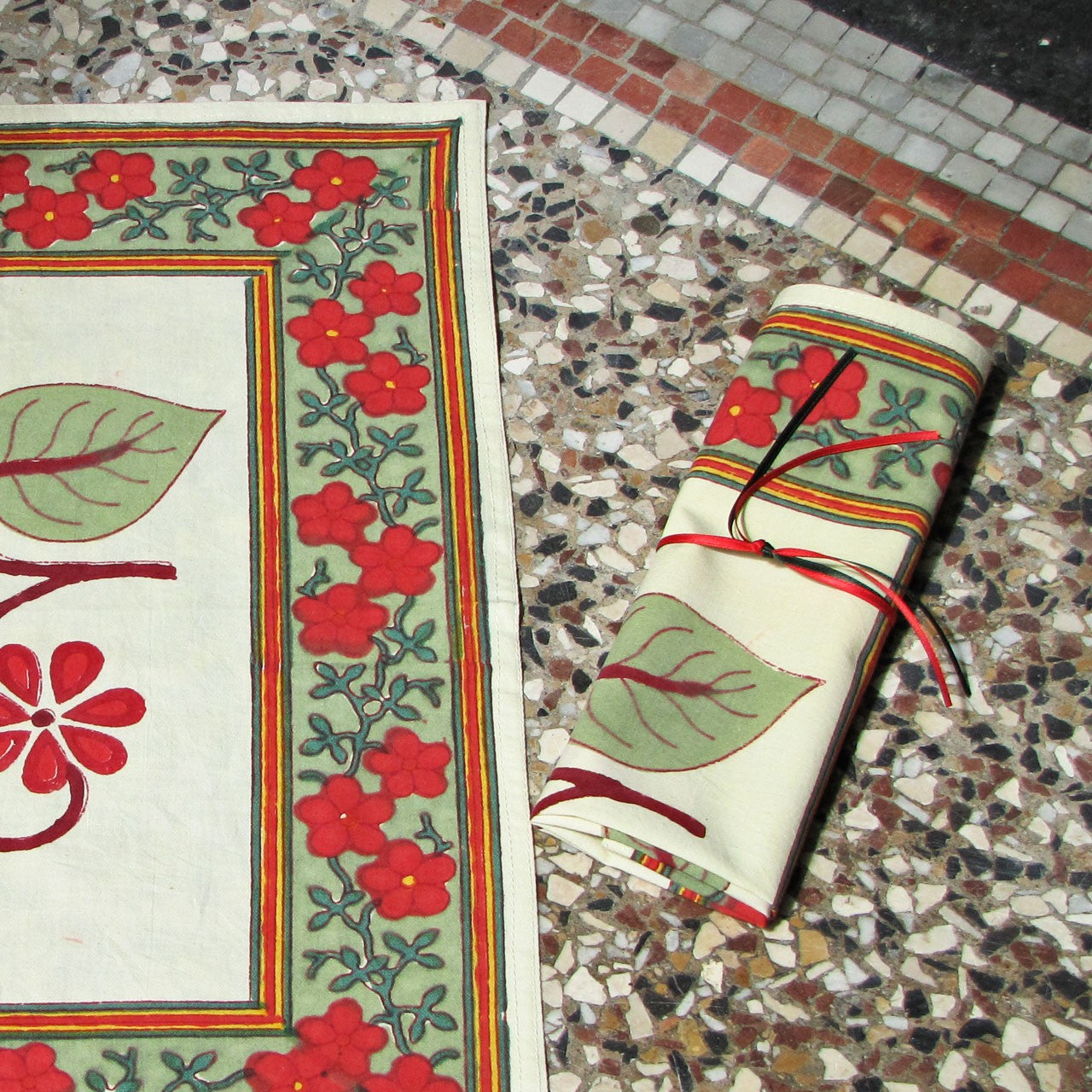 Servietten (6 Stck.) Blockprint Puszta 45x45