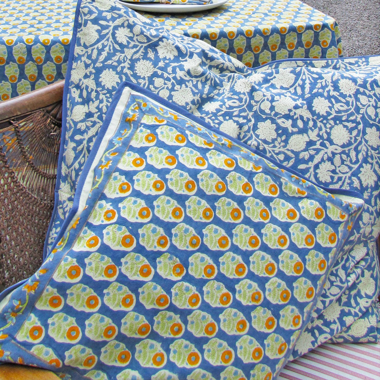 Kissenhülle Blockprint Sophisticated 40x40