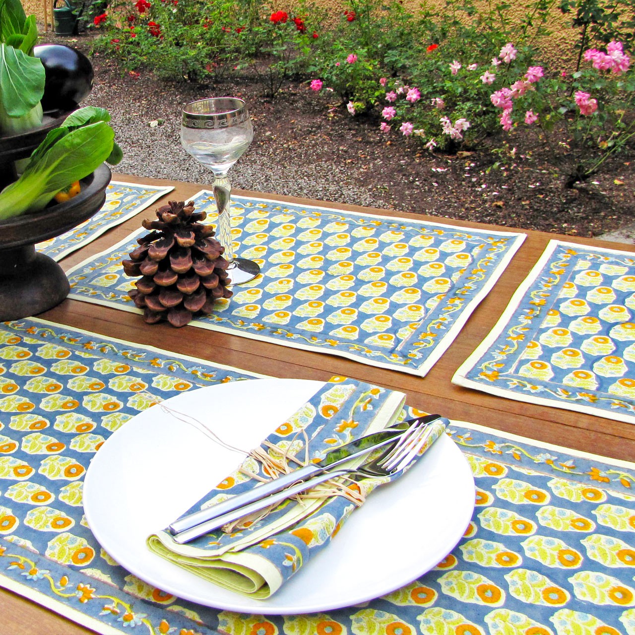 Platzsets (6 Stck.) Blockprint Sophisticated 35x45