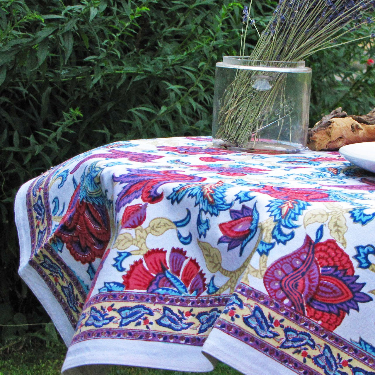 Tischdecke Blockprint Dolce Vita 90x90