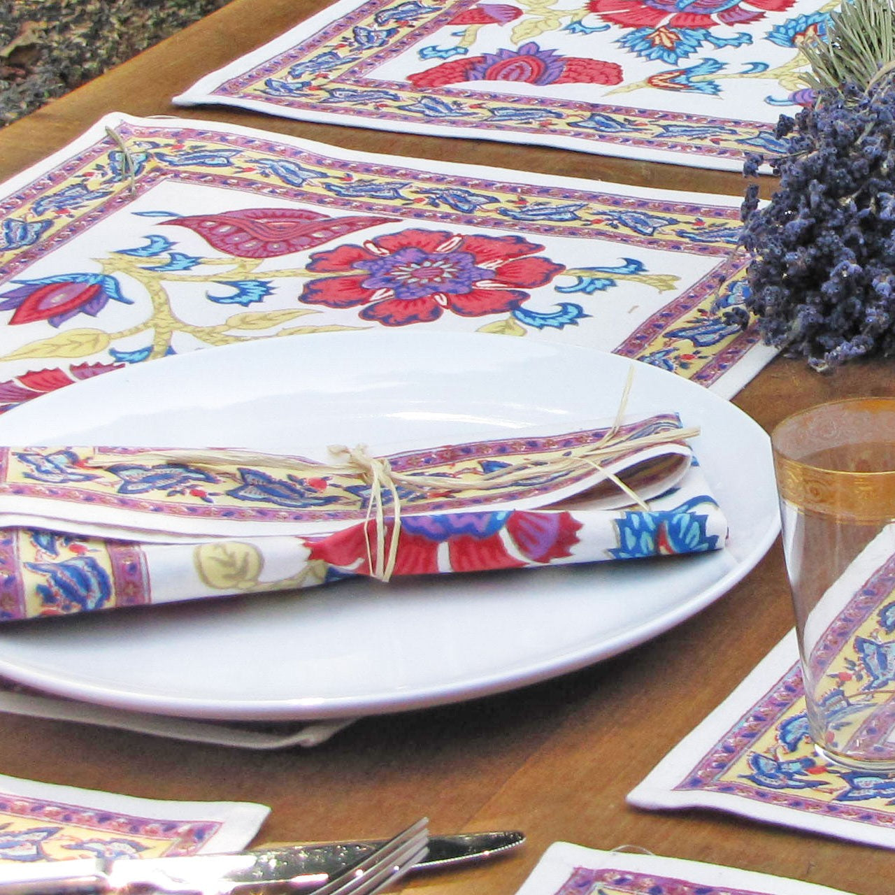 Servietten (6 Stck.) Blockprint Dolce Vita 45x45