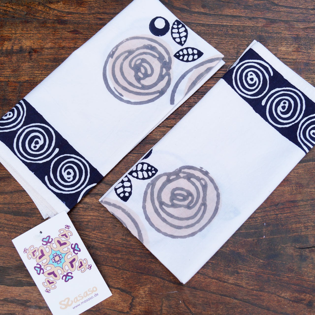 Servietten (4 Stck.) Blockprint Abstract Flower 45x45