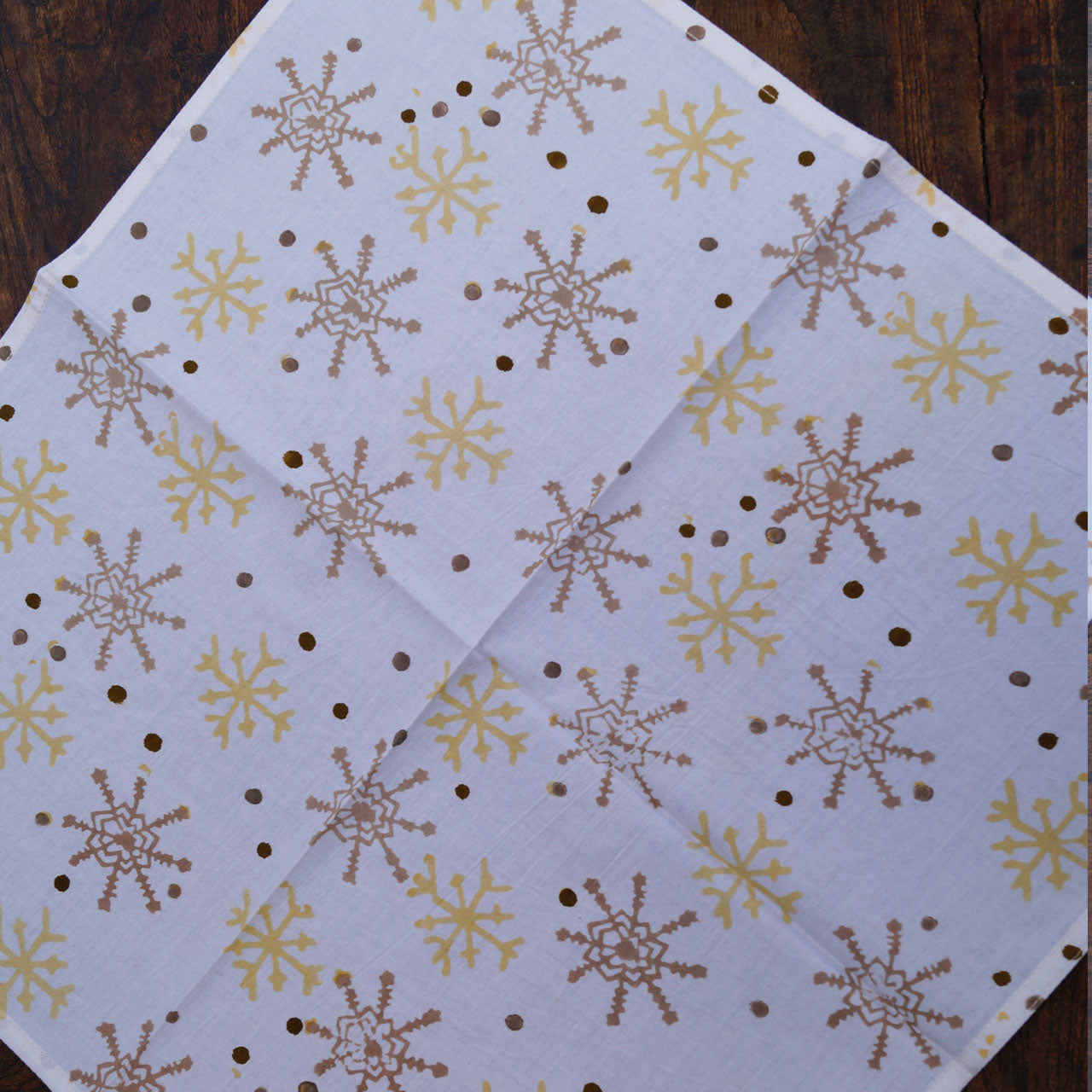 Servietten (4 Stck.) Blockprint Snowflake 45x45