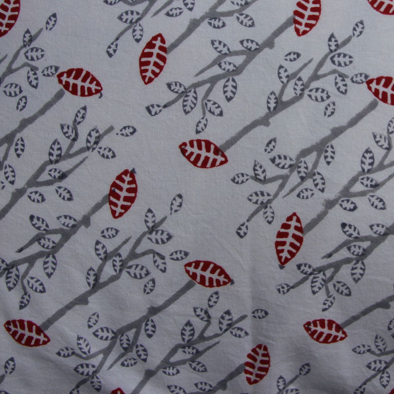 Kissenhülle Blockprint Gray Tree Allover 60x60