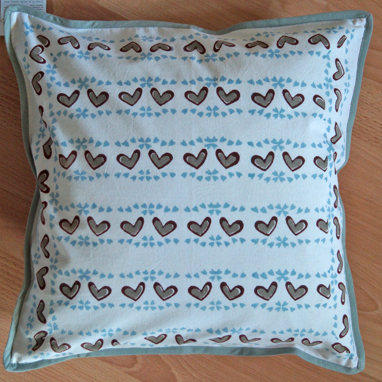 Kissenhülle Blockprint Cupidon pink 40x40