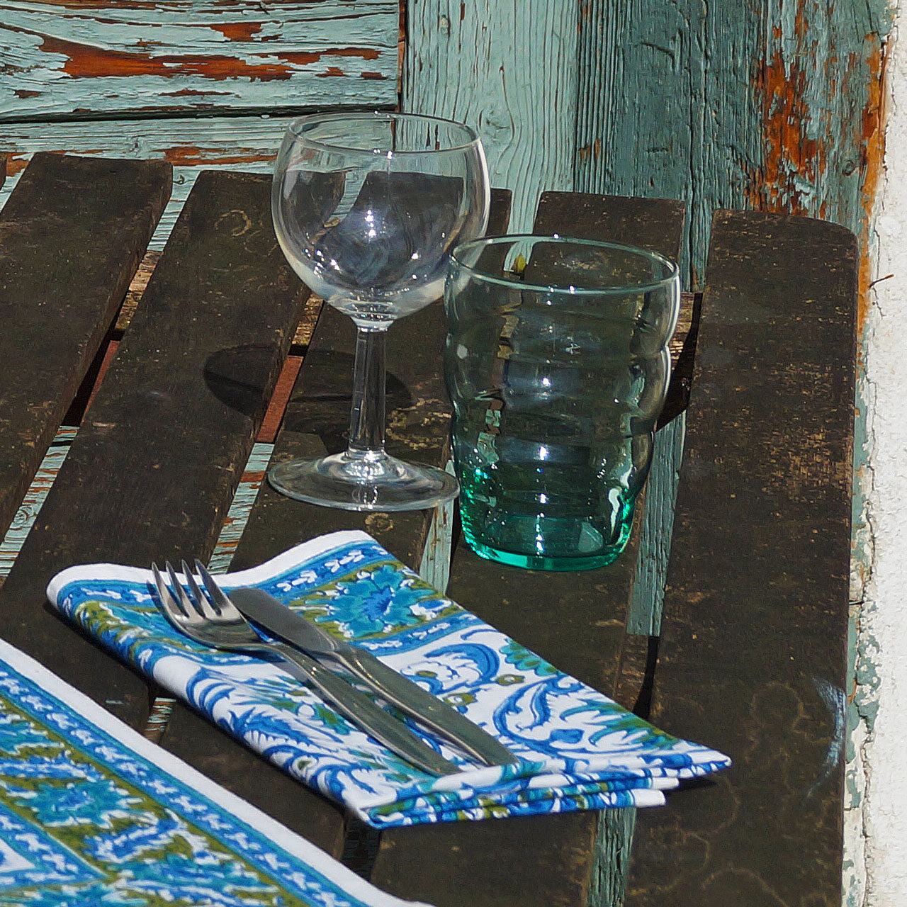 Servietten (6 Stck.) Blockprint Blue Summer 35x45