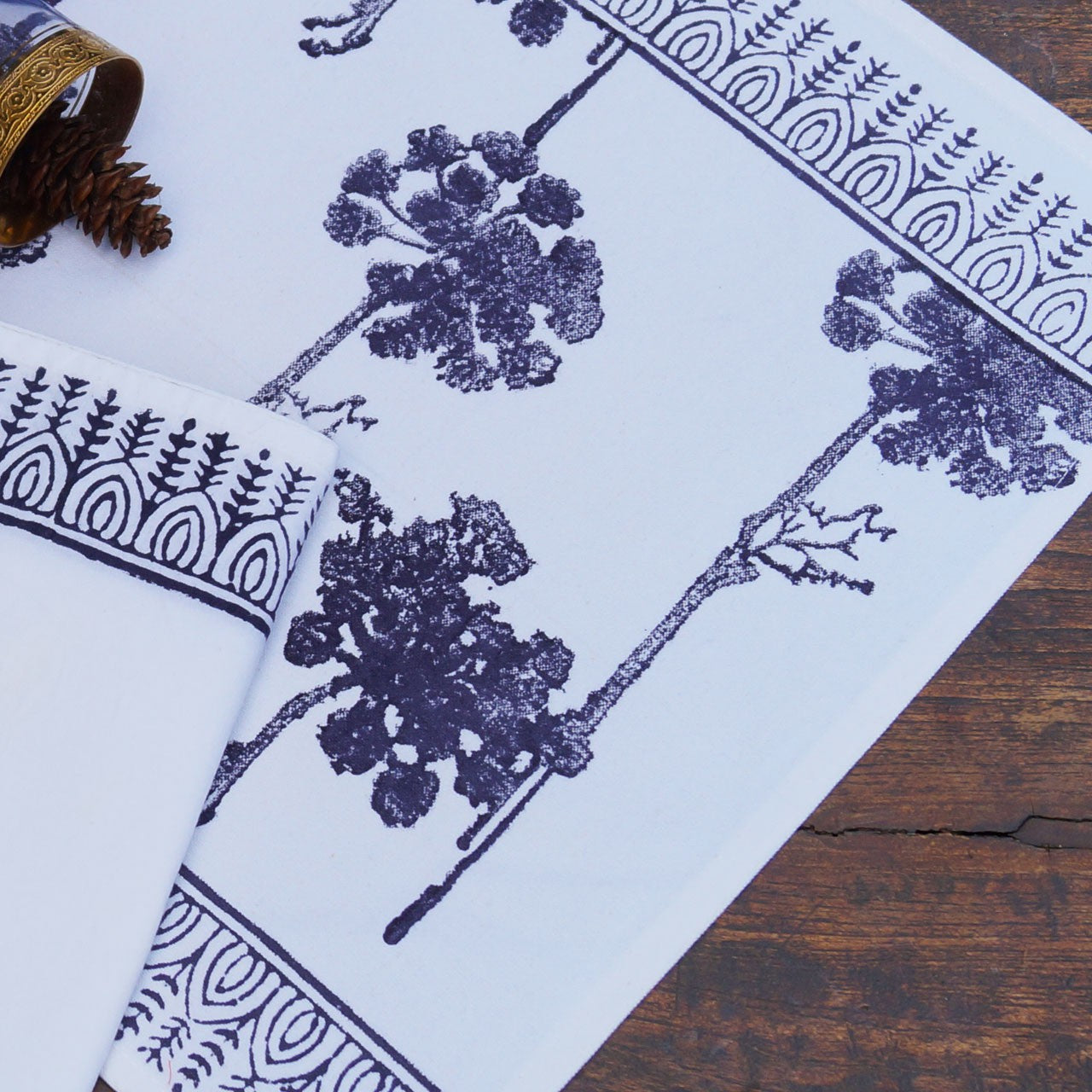 Platzsets (4 Stck.) Blockprint Simply Herb 35x45