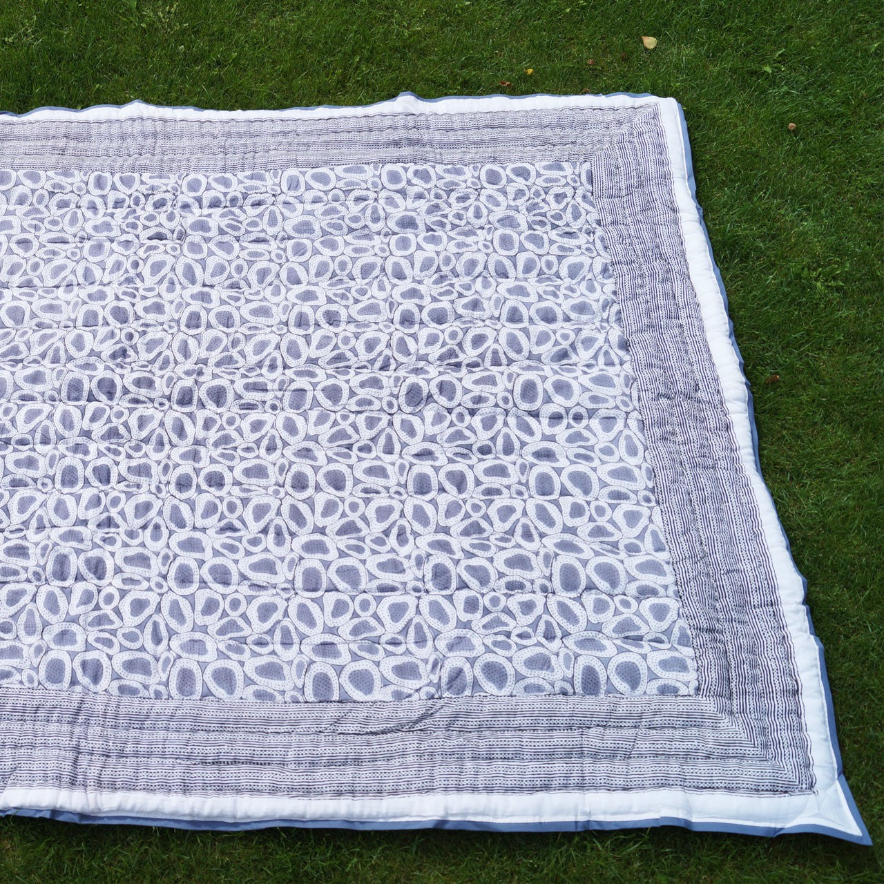 Steppdecke Blockprint Plasma 225x270 cm