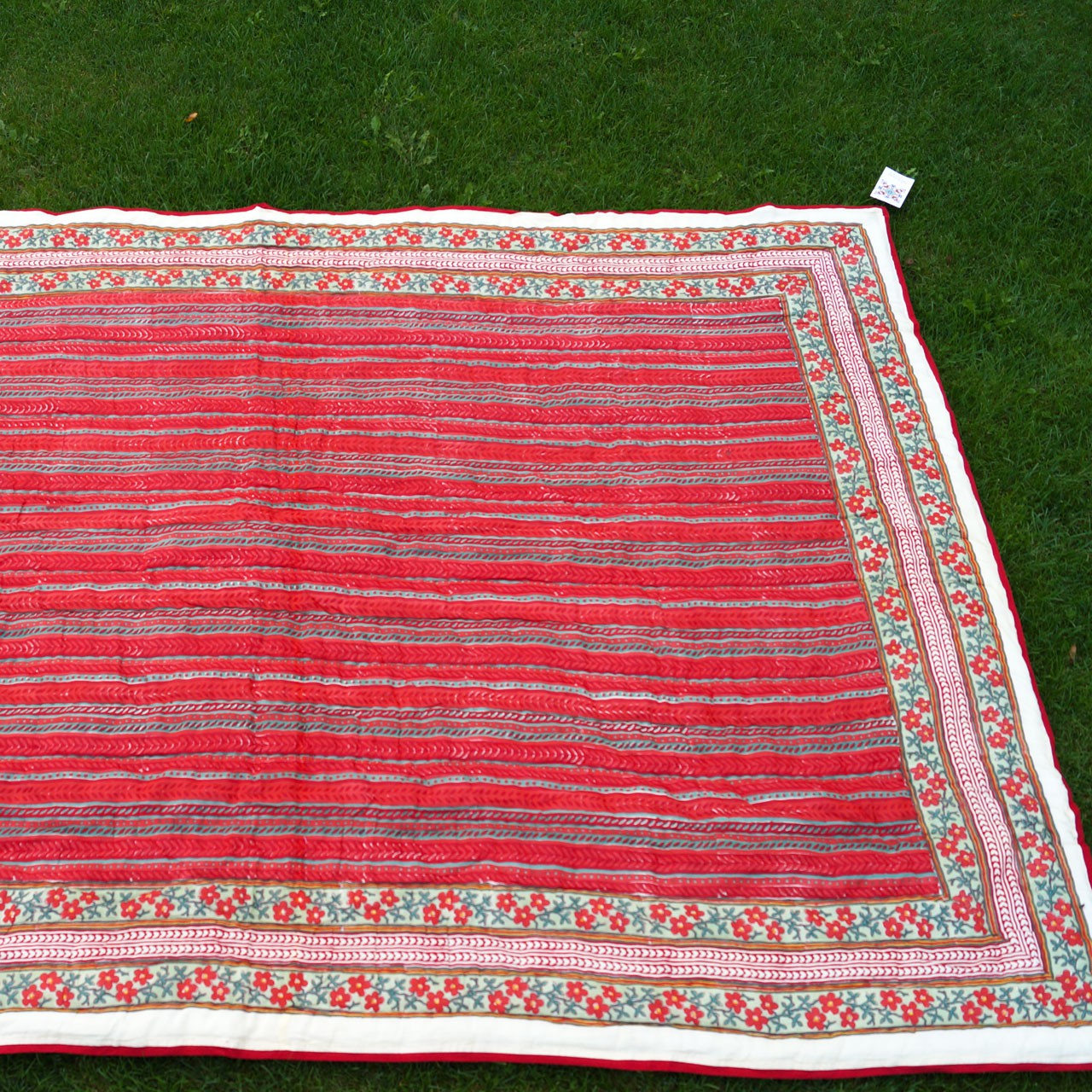 Steppdecke Blockprint Puszta 225x270 cm