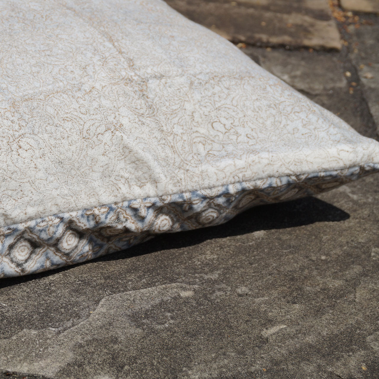 Kissenhülle Blockprint Velvet Marea 40x40