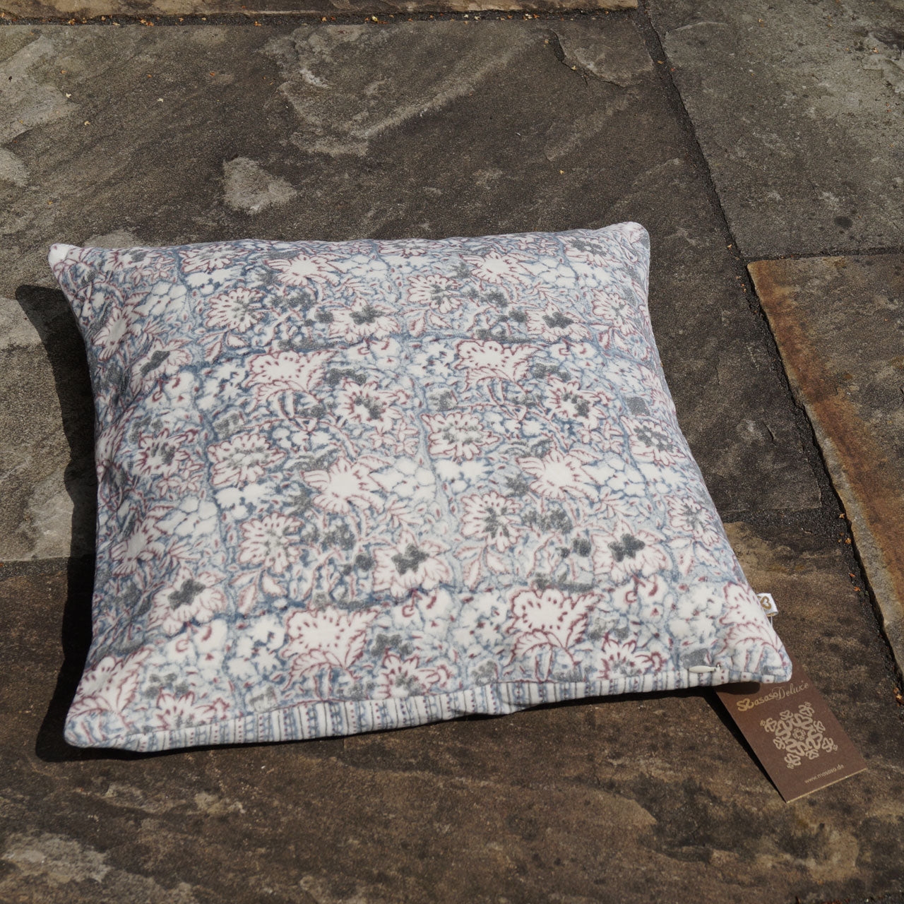 Kissenhülle Blockprint Velvet London 40x40