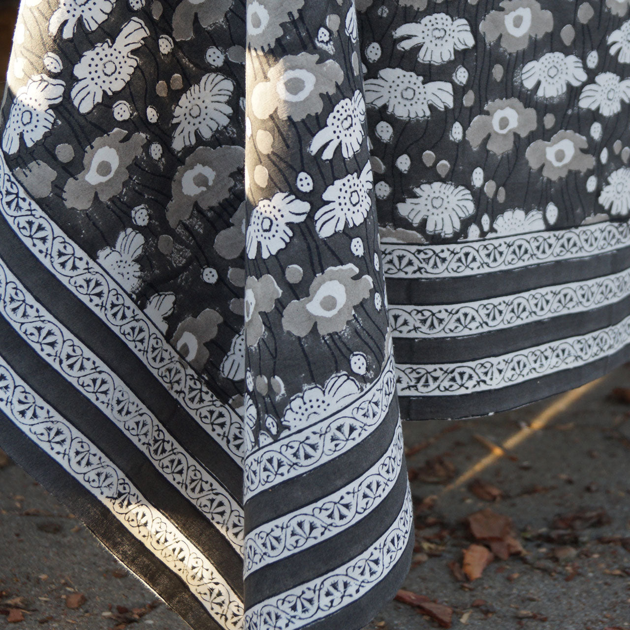 Tischdecke Blockprint Poppy ca. 140x220