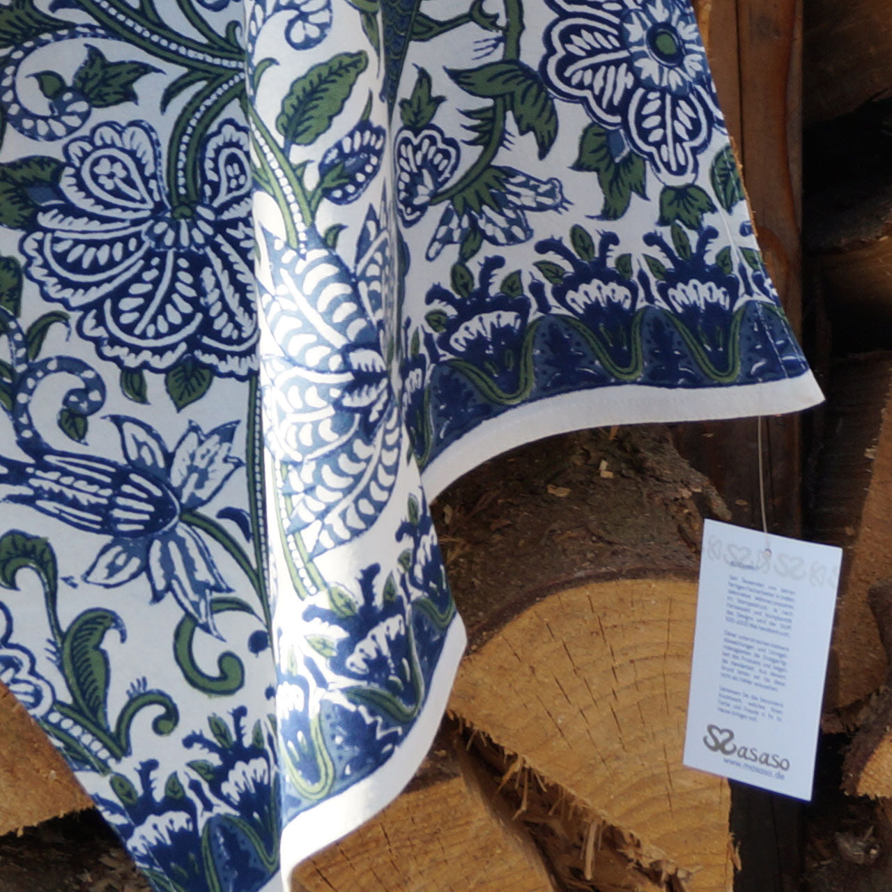 Geschirrtuch Blockprint Peacock