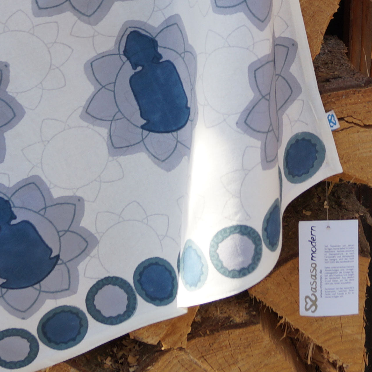 Geschirrtuch Blockprint Buddha