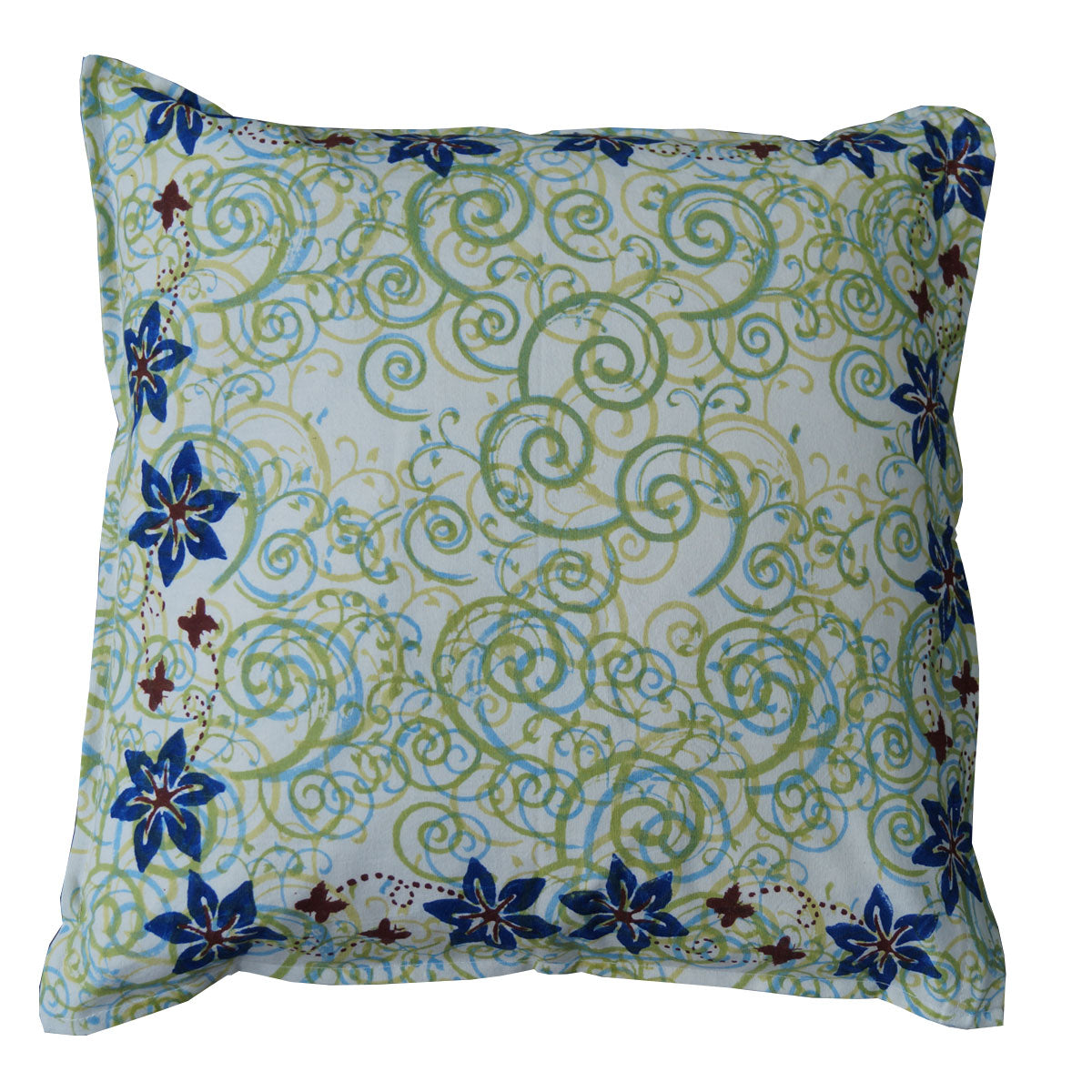 Kissenhülle Blockprint Butterfly 40x40