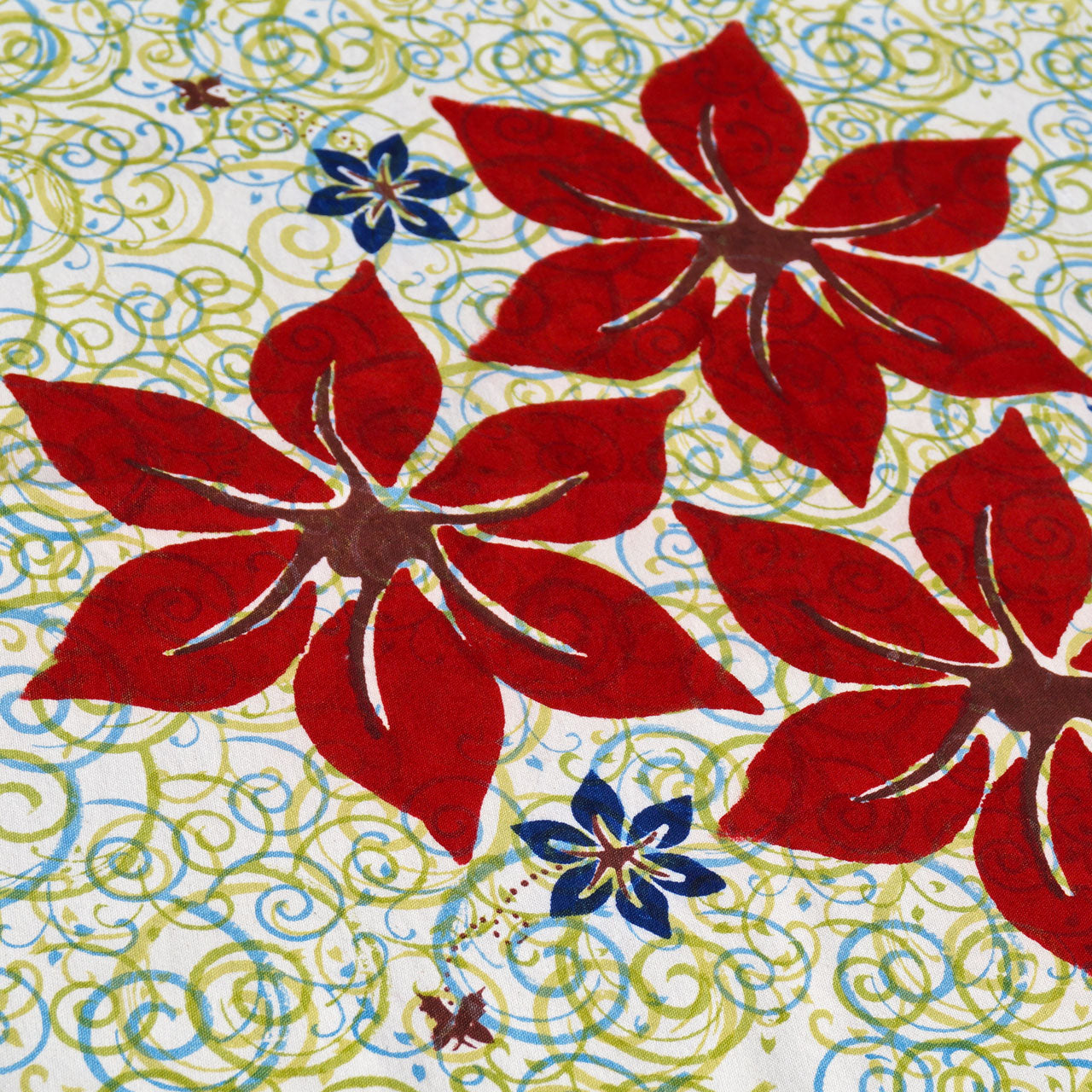 Tischdecke Blockprint Butterfly 90x90