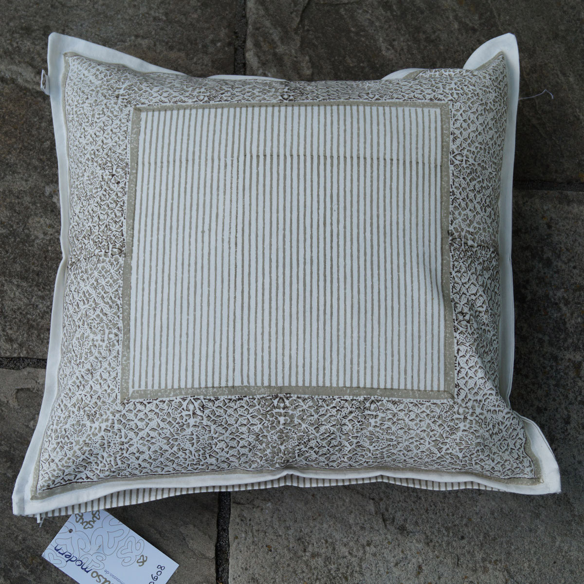 Kissenhülle Blockprint Lace 40x40