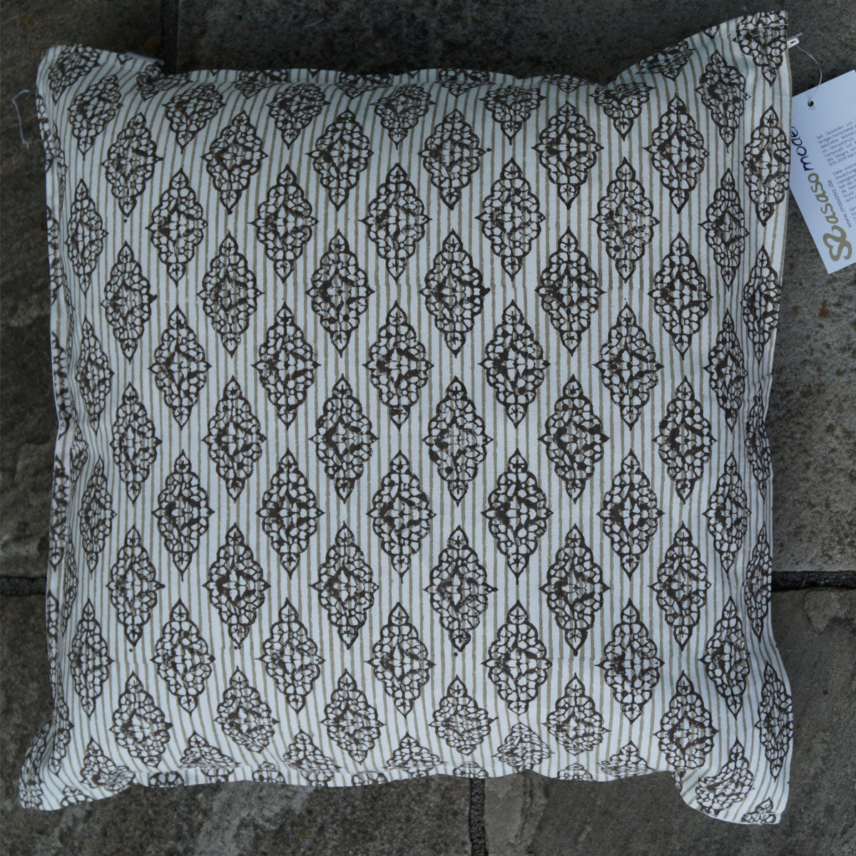 Kissenhülle Blockprint Lace II 40x40