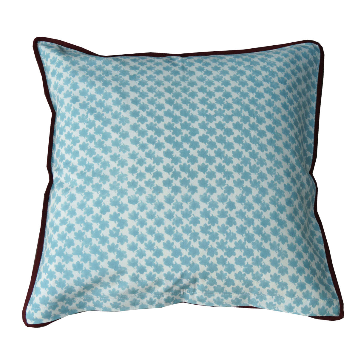 Kissenhülle Blockprint Farn 40x40