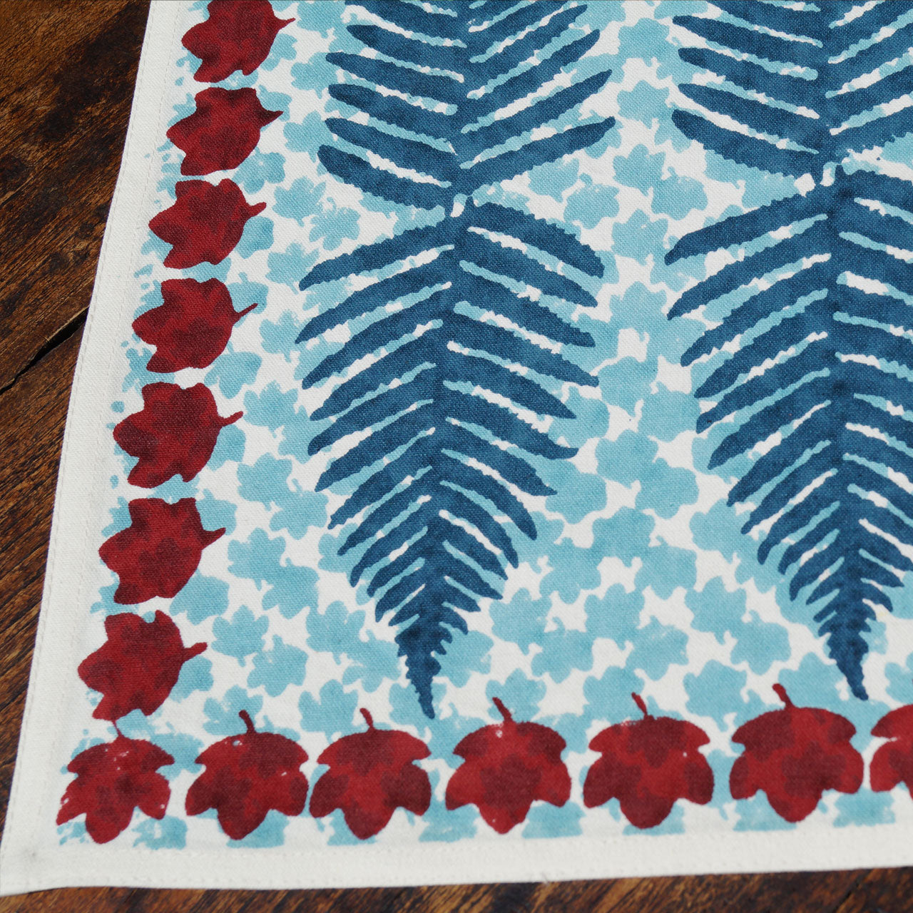 Platzsets (4 Stck.) Blockprint Farn 35x45