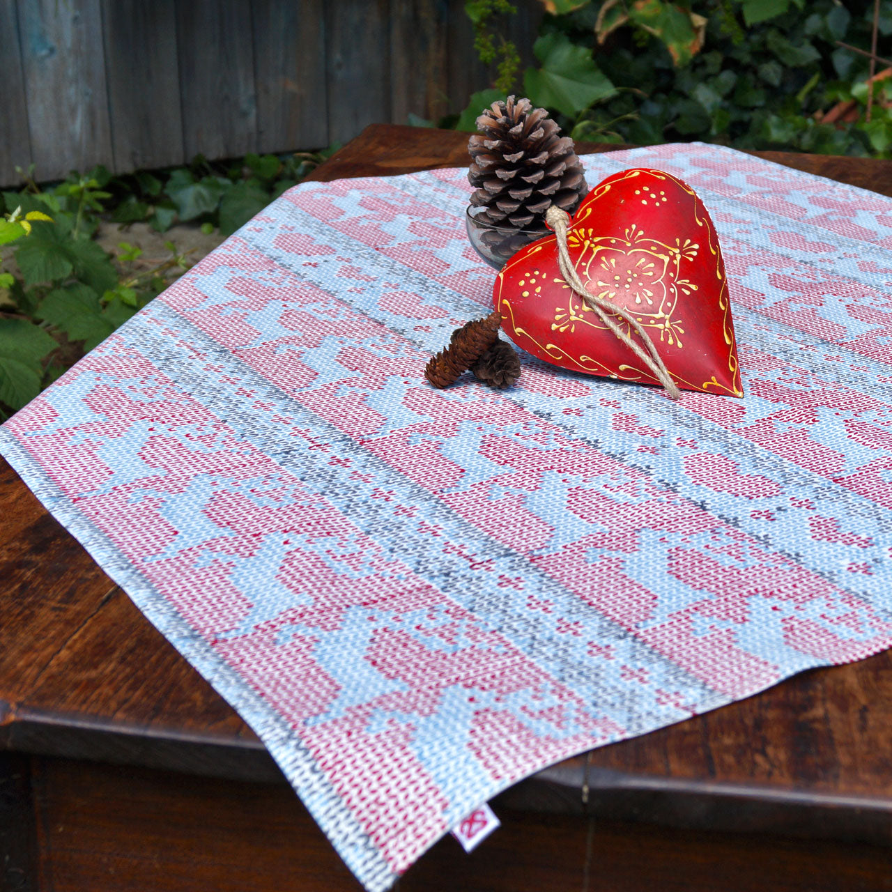 Tischdecke Blockprint Knit 90x90