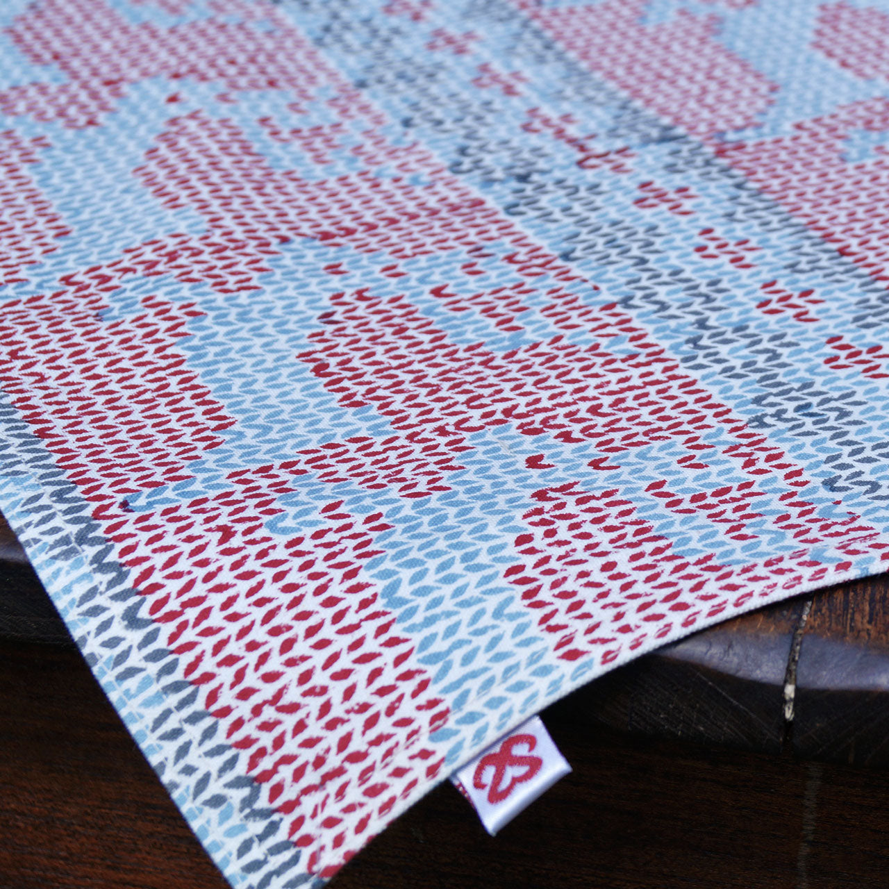 Tischdecke Blockprint Knit 90x90
