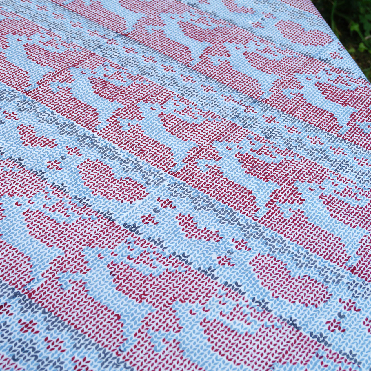Tischdecke Blockprint Knit 90x90