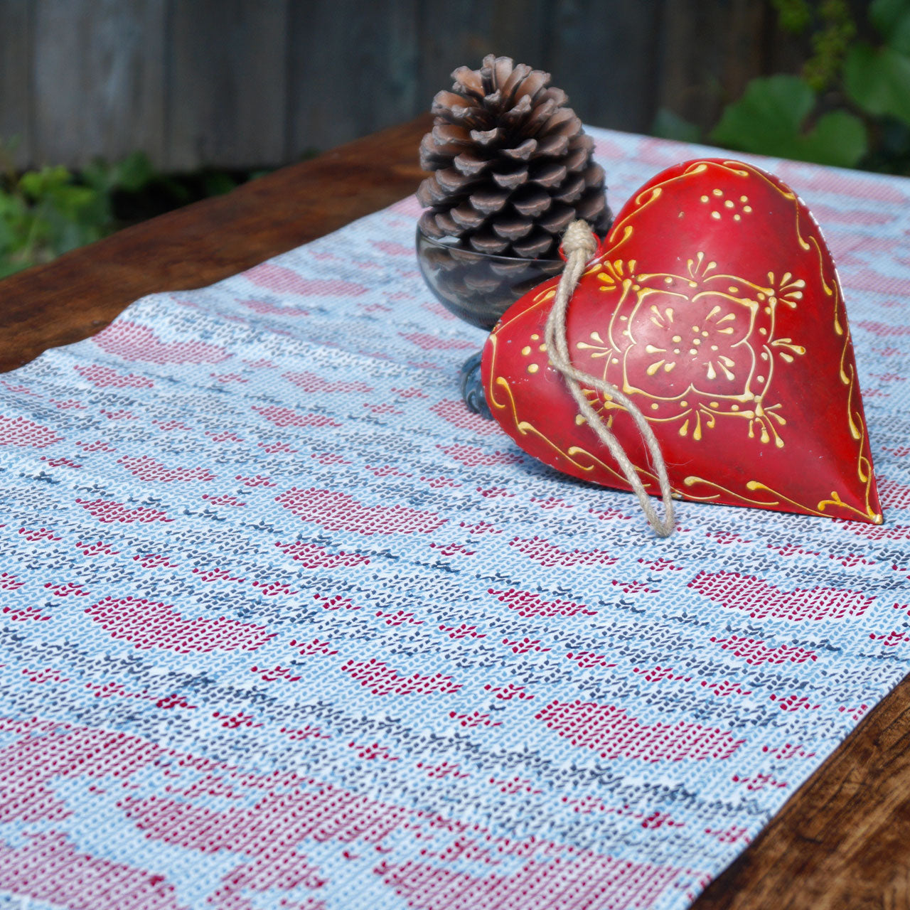 Tischläufer Blockprint Knit 45x150