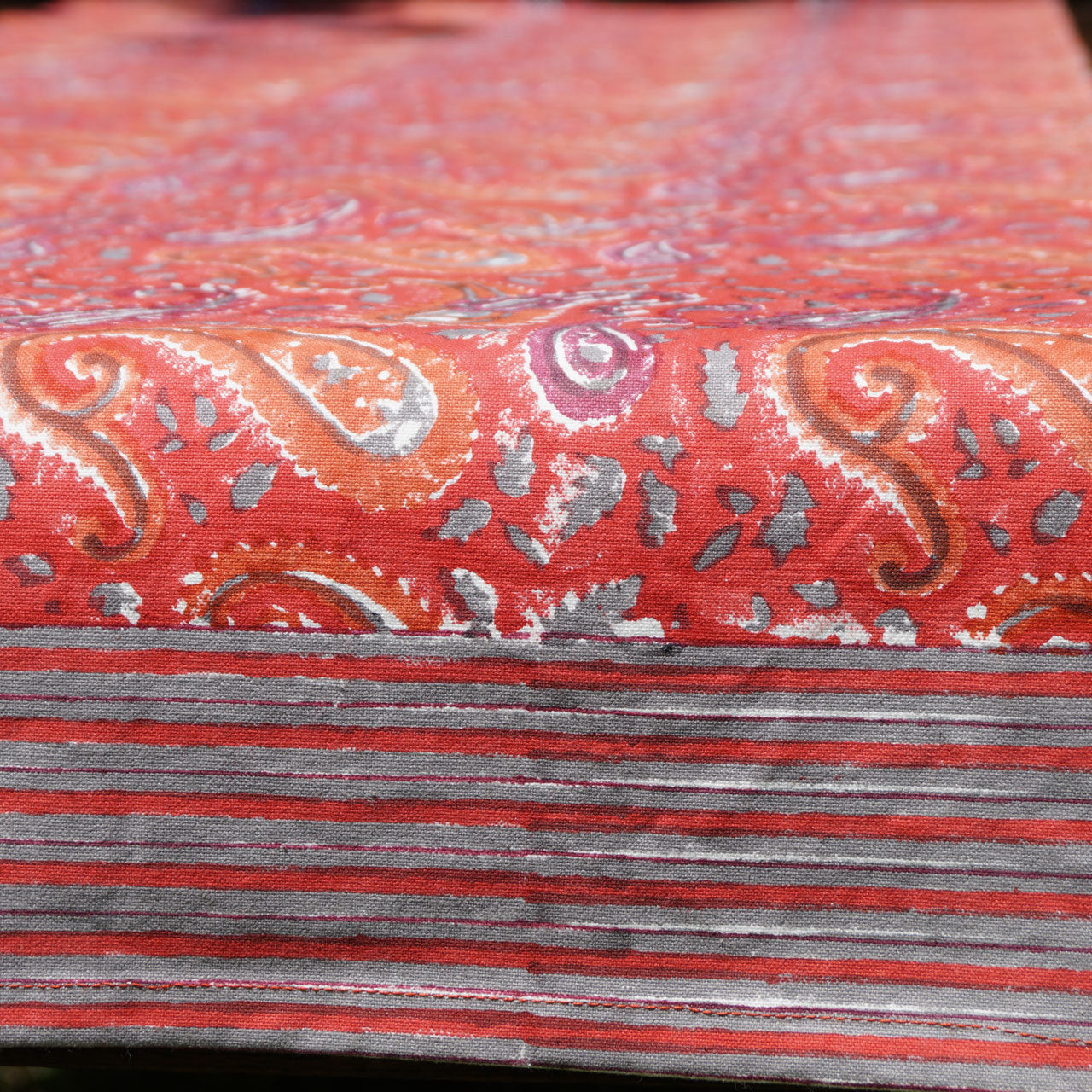 Tischläufer Blockprint Red Paisley 45x150