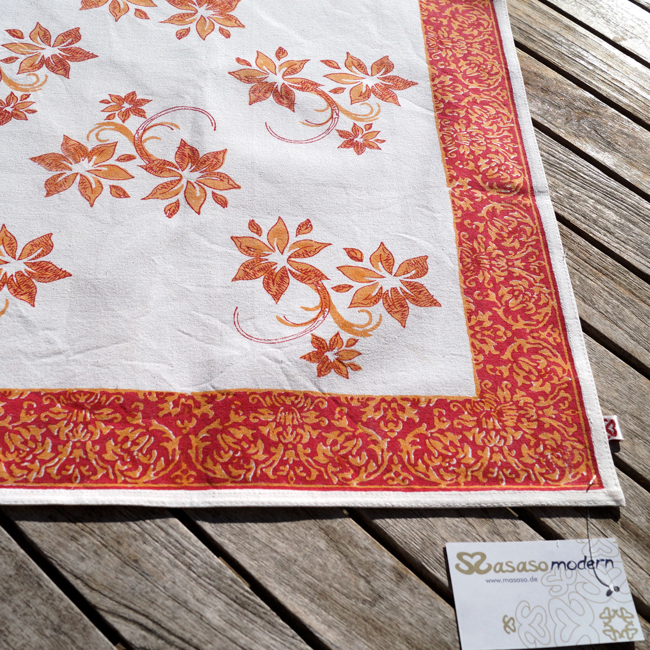 Tischdecke Blockprint Spice 90x90