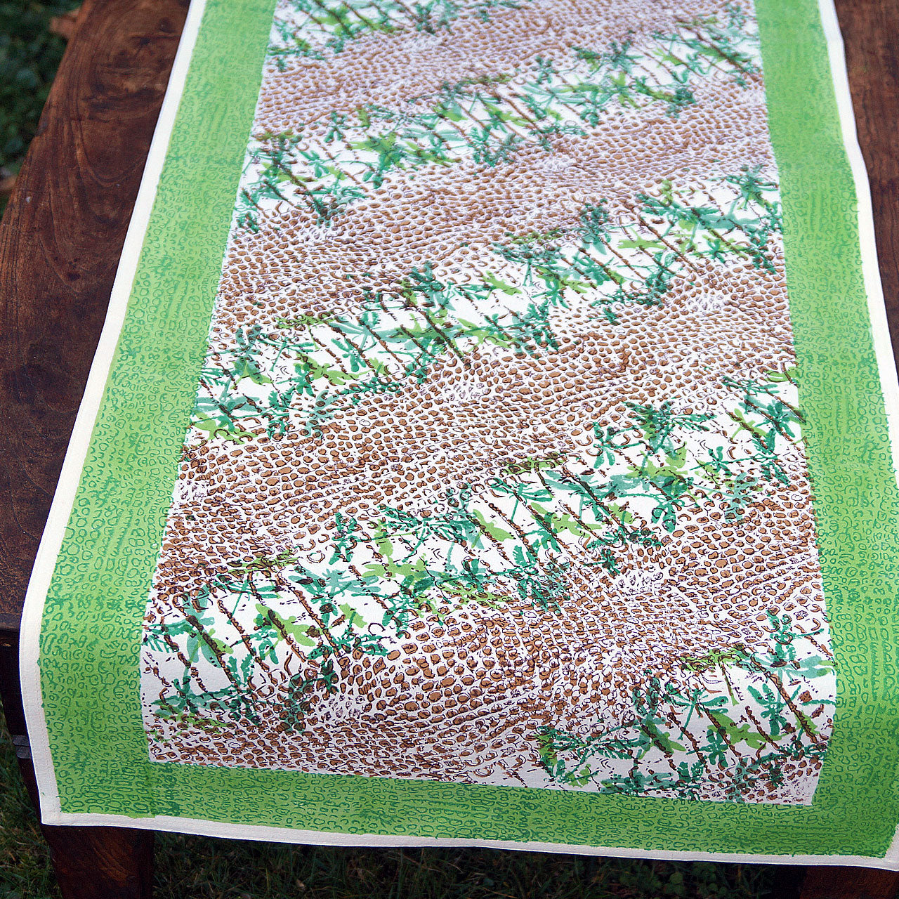 Tischläufer Blockprint Dragonfly 45x150