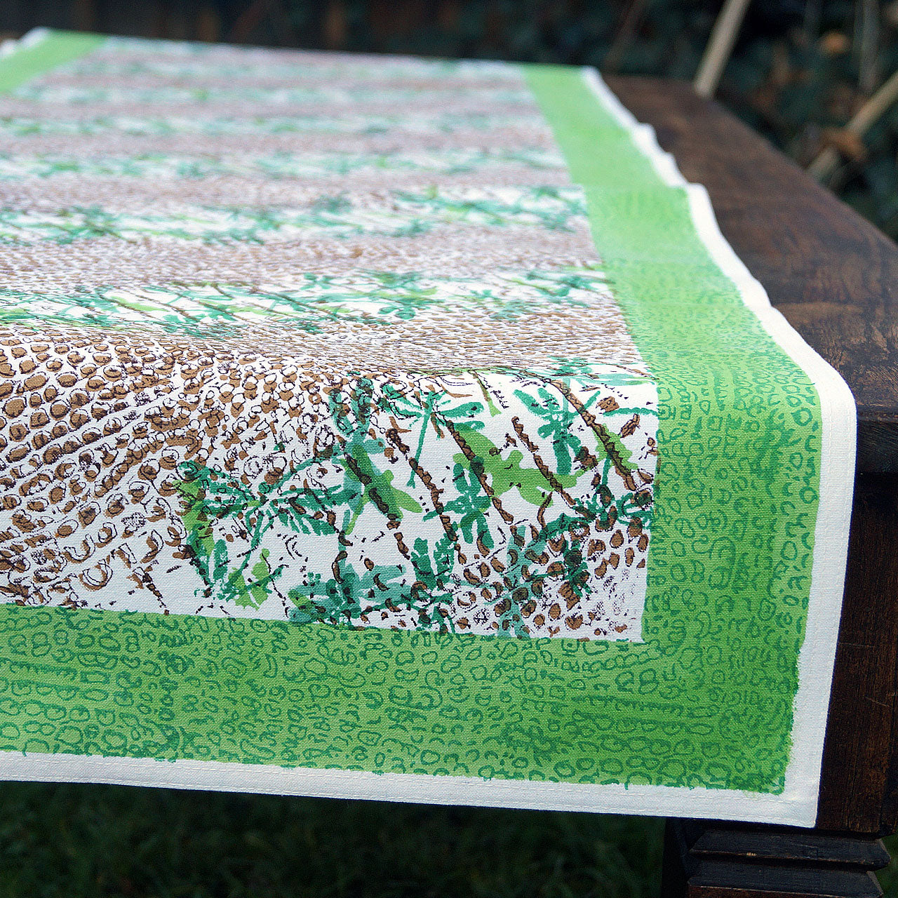 Tischläufer Blockprint Dragonfly 45x150