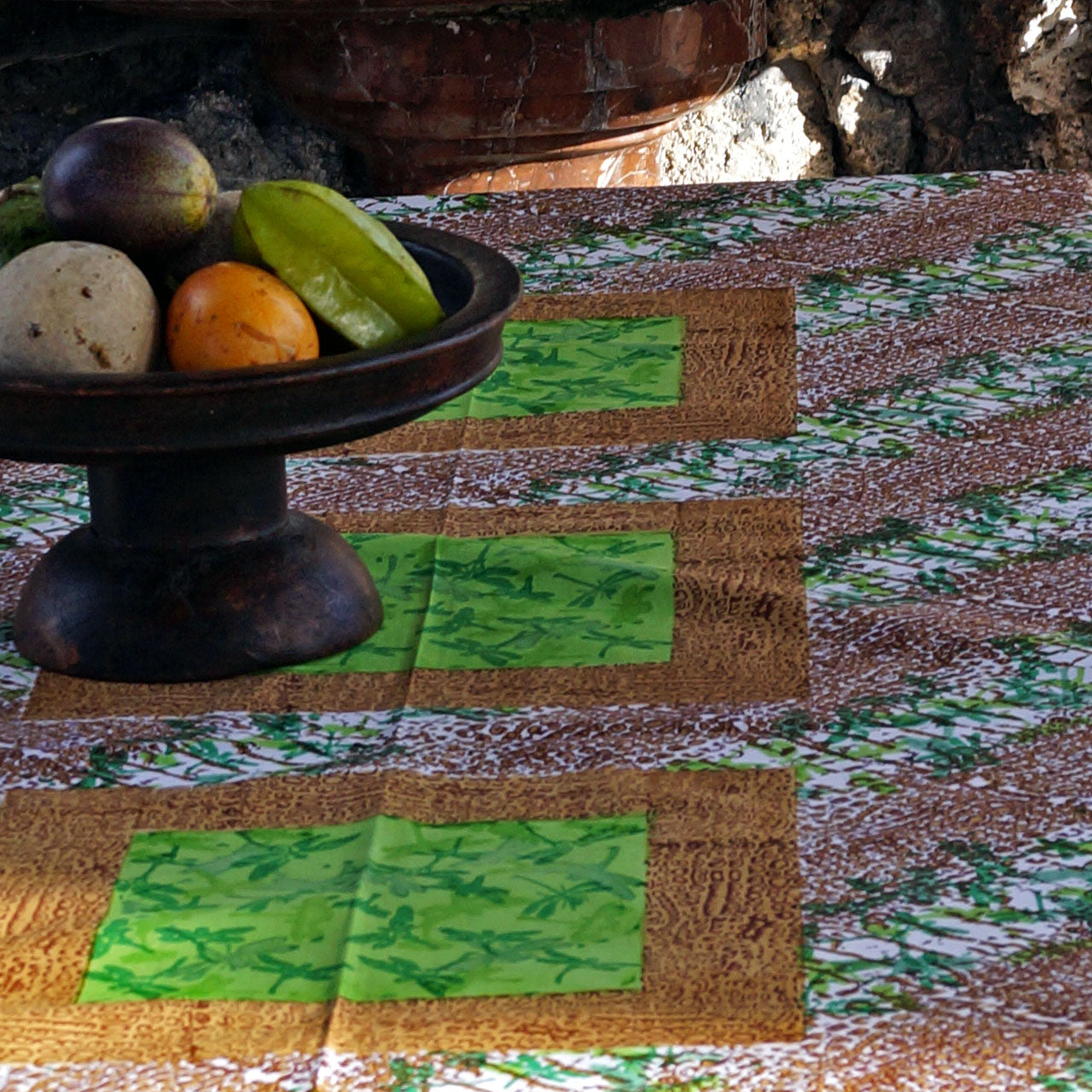 Tischdecke Blockprint Dragonfly 180x270 cm