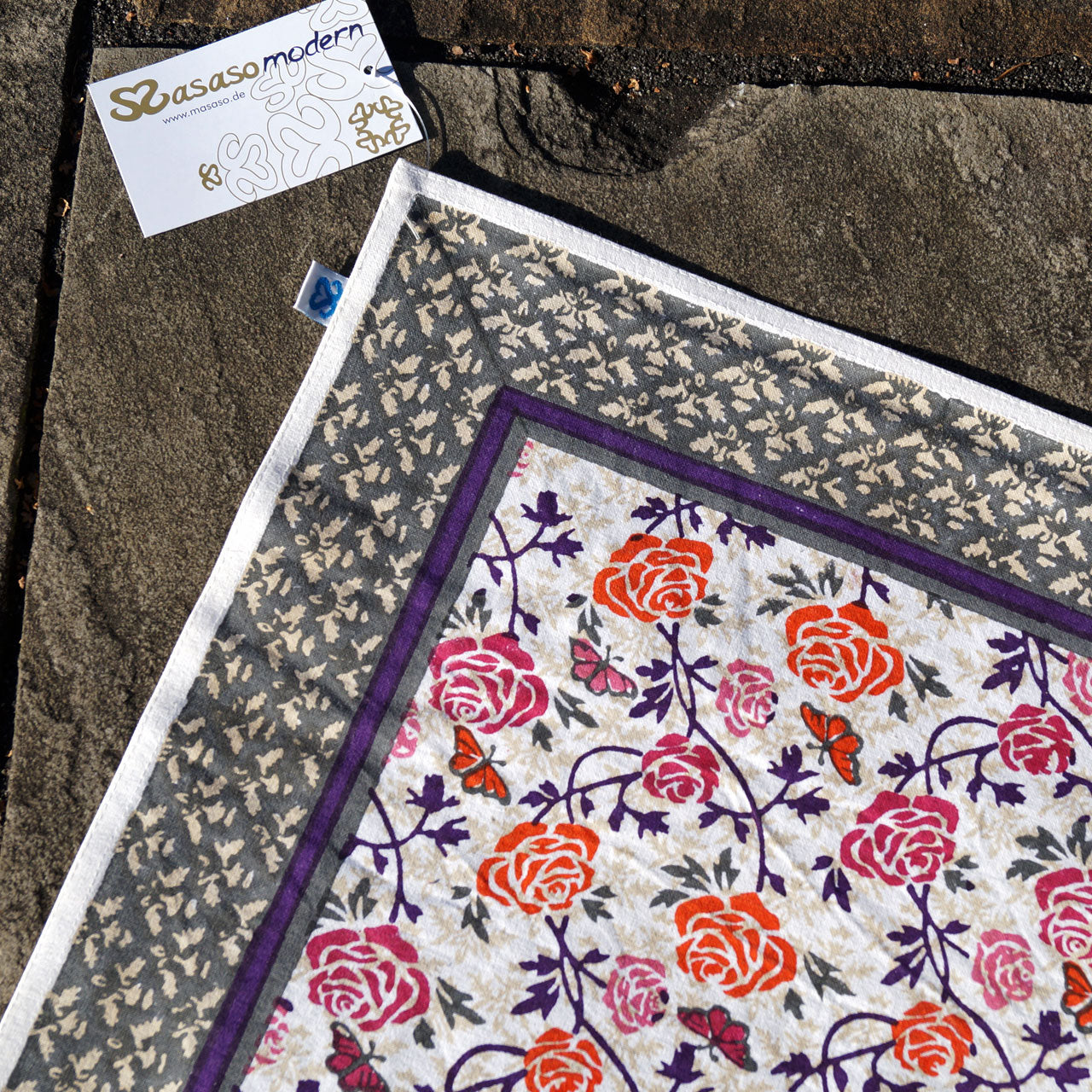 Platzsets (4 Stck.) Blockprint Rose 35x45