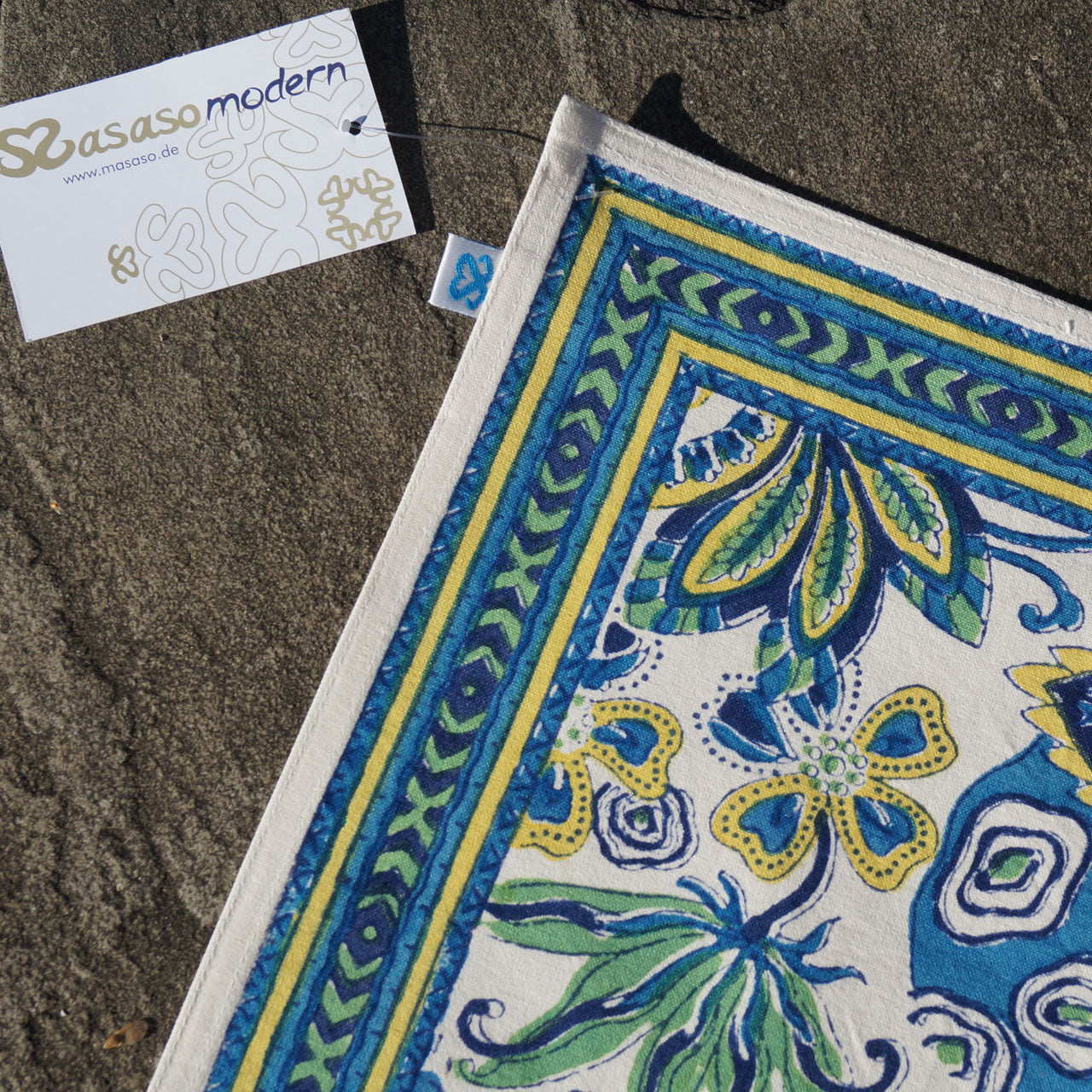 Platzsets (4 Stck.) Blockprint Modern Blue 35x45