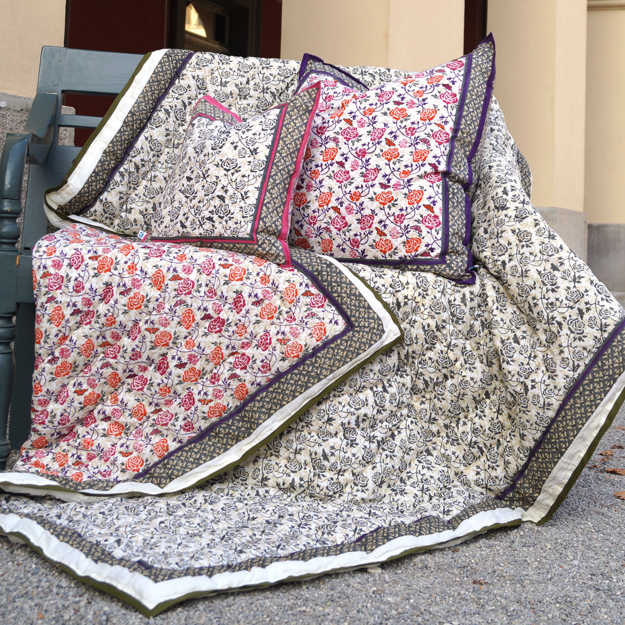 Steppdecke 150x225 Rose