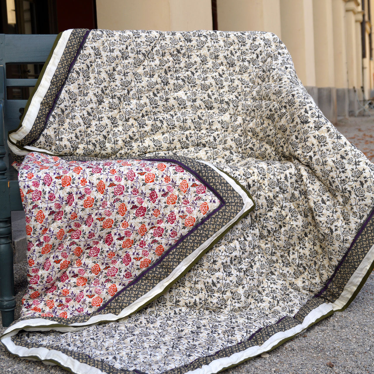 Steppdecke 150x225 Rose
