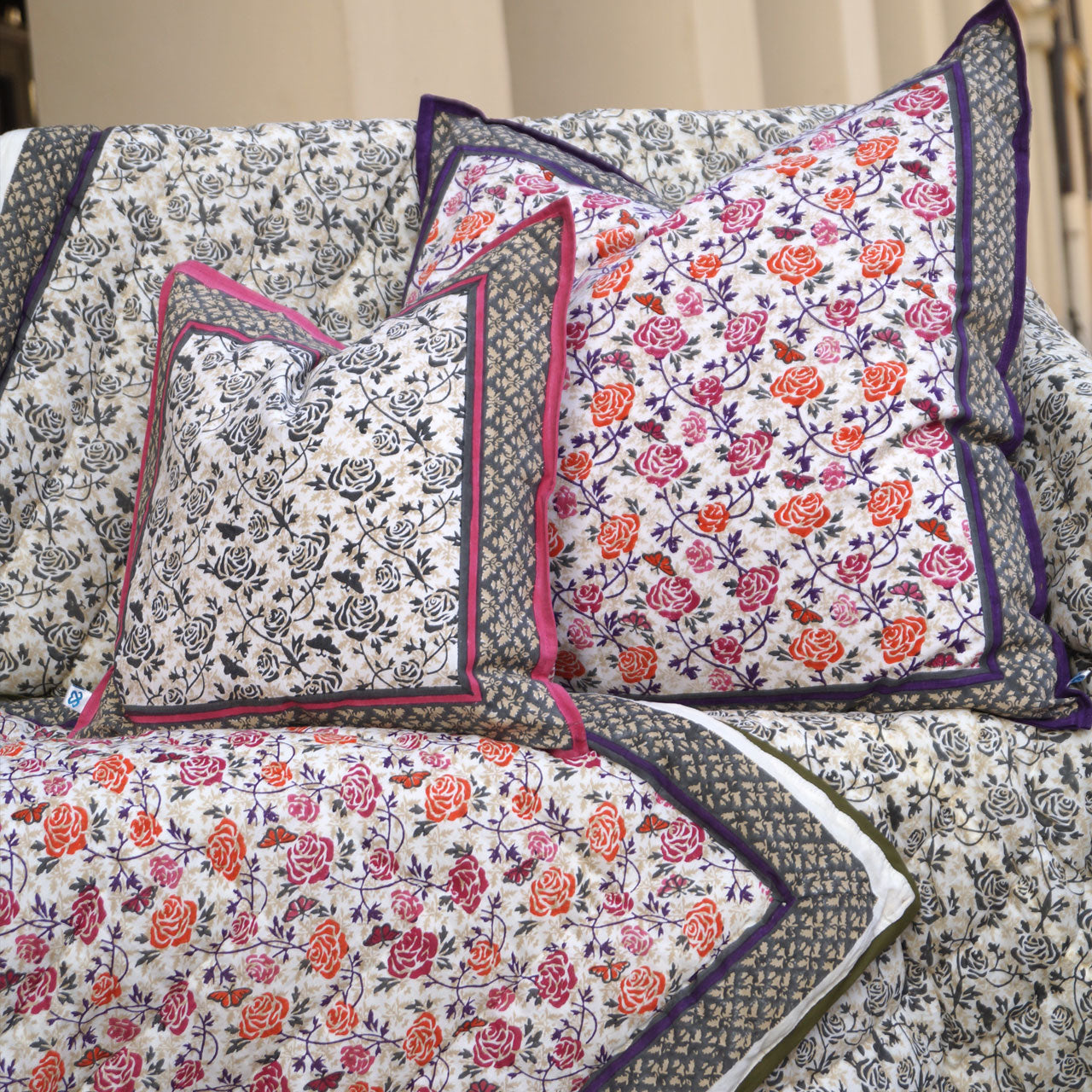 Steppdecke 150x225 Rose