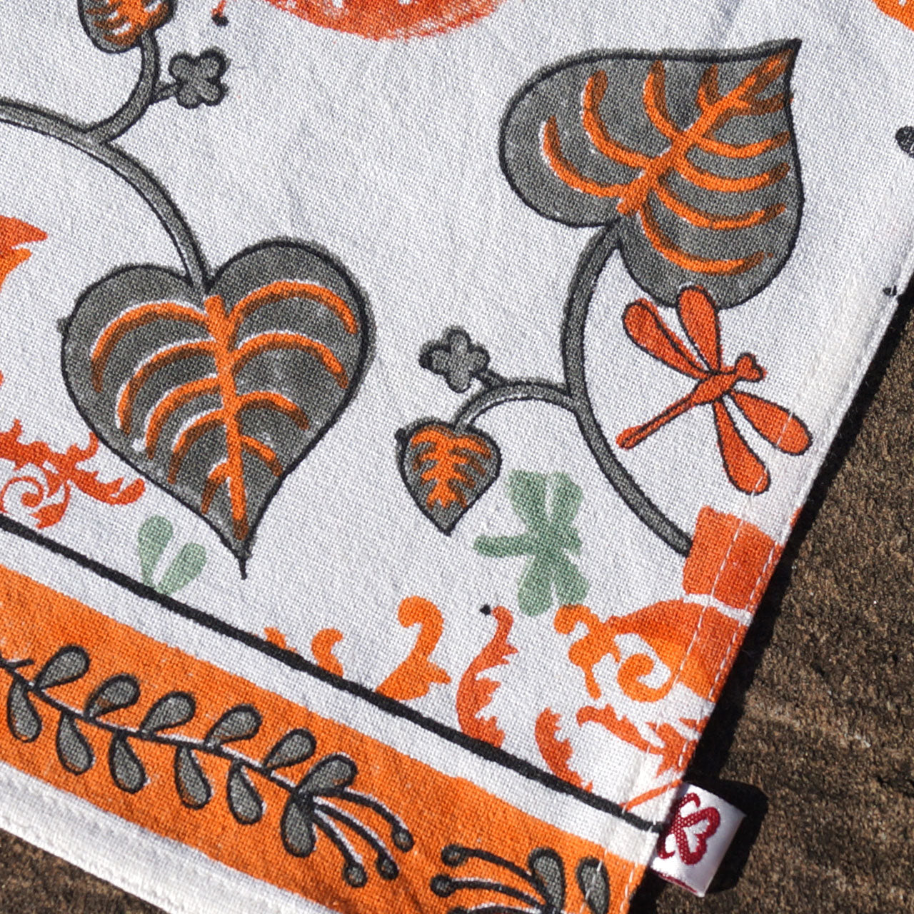 Geschirrtuch Blockprint Waterlily